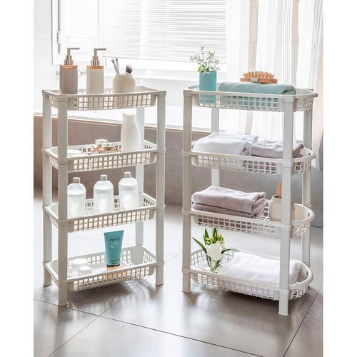 Estantería 4 Estantes 48x27x70 Cm Polipropileno Blanca Sao Bernardo