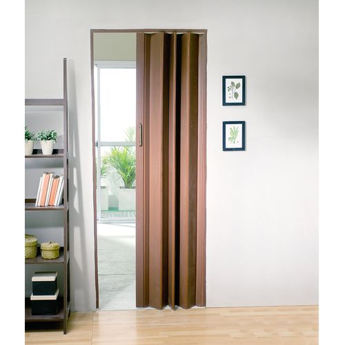 Puerta Plegable 80x200 Cm Marrón 6 Mm PVC Fracas