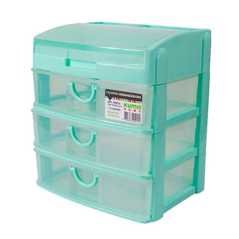 microondas Térmico cera Organizador Plástico 3 Cajones 24X19X26 Cm - Easy