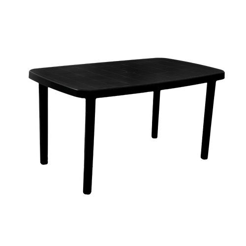 Mesa Plástico Negro 135x80x75 Cm Margarita Voss 2000