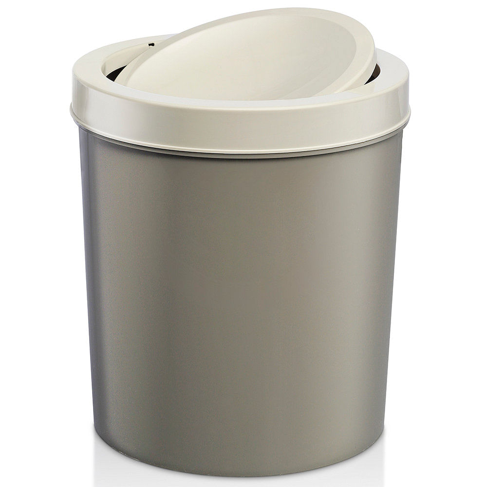 Cesto de Basura Vaivén 7 Lts Polipropileno Gris Star Company