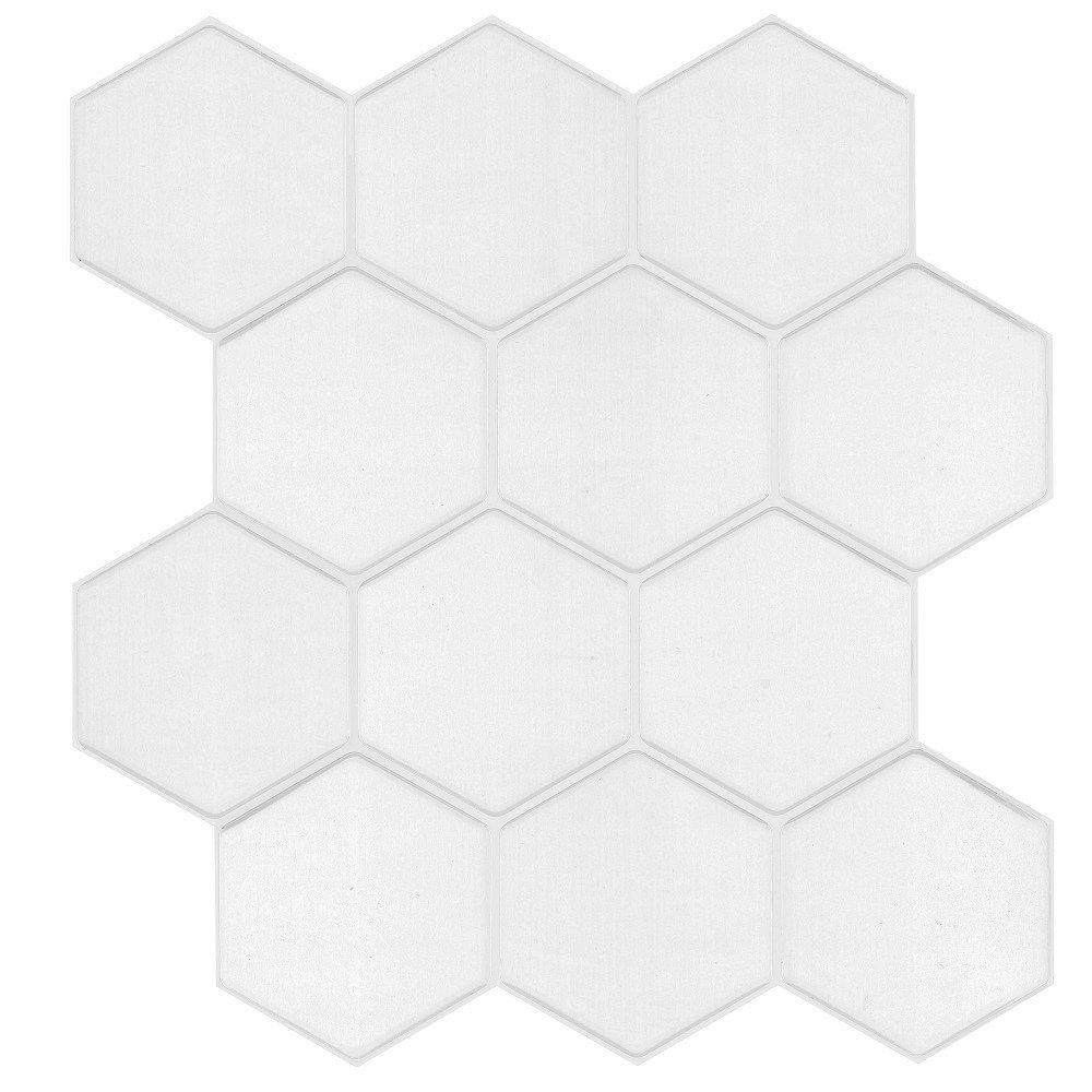 Vinilo Autoadhesivo Blanco 25,4X25,4 Cm Hexágono Muresco