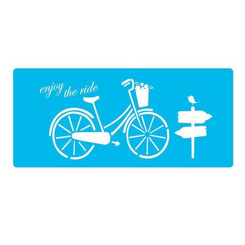 Stencil Plantilla Bicicleta 13.5x30 Cm Eq