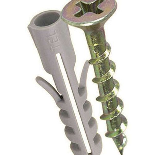 Tarugo Nylon 10 Mm para Ladrillo Hueco + Tornillo + Tope