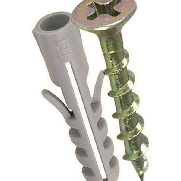 Tarugo Nylon Con Tope 10 Mm Para Ladrillo Hueco 4 Un TEL