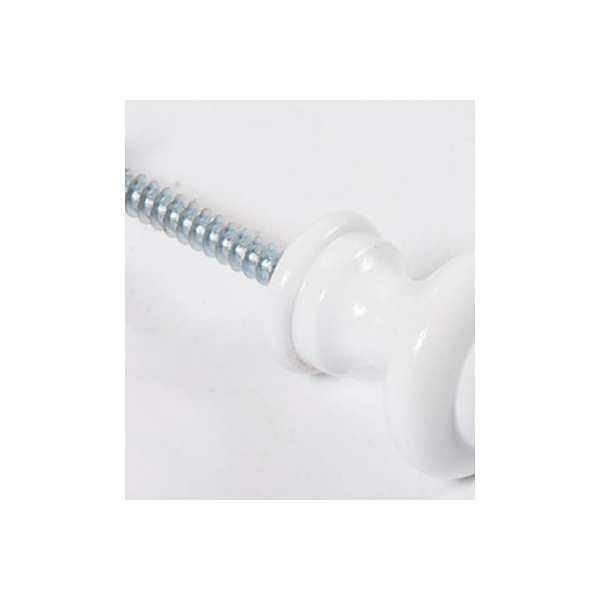 Tirador Laqueado 25 Mm Blanco Sc Metalúrgica