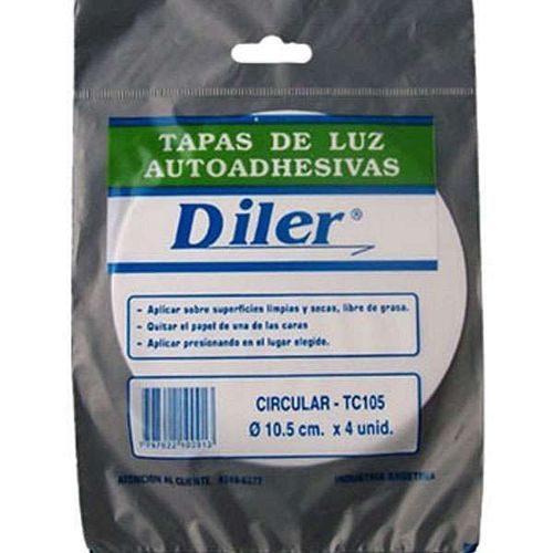 Tapa Ciega Autoadhesiva Circular 10.5 Cm x 4 Un Diler
