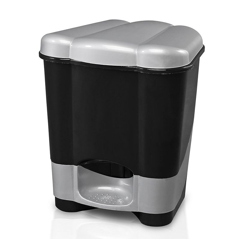 CUBO BASURA ECO TAYG C/PEDAL NEGRO 120L