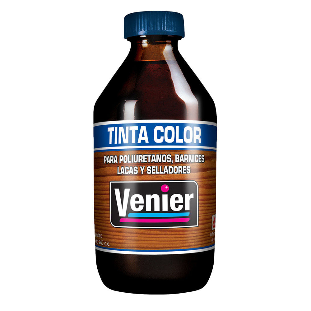 Tinta Color Algarrobo 240 Cc Para Poliuretanos y Barnices Venier