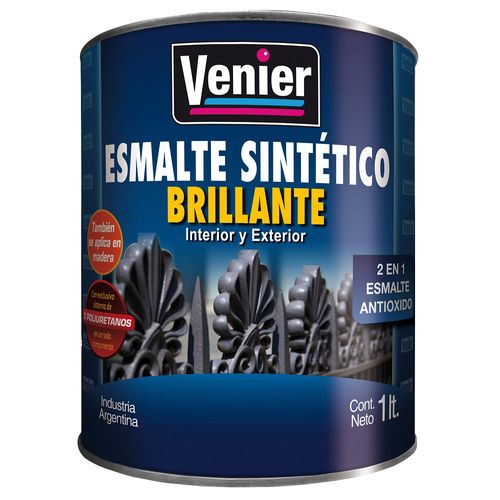 Esmalte Sintético Cedro Brillante 1 Lt Interior/Exterior 2 en 1 Antioxido Venier
