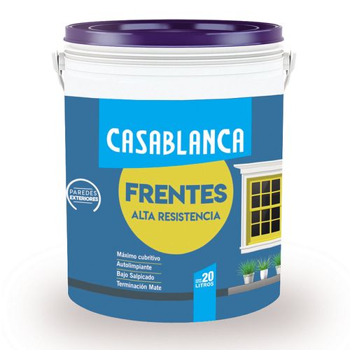 Pintura Látex Exterior Blanco Mate 20 Lts Casablanca