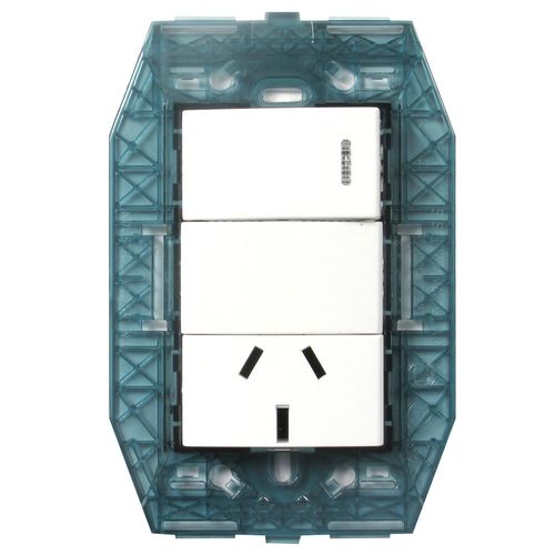 Módulo 1 Toma + 1 Interruptor Blanco 10 A Universal Kalop