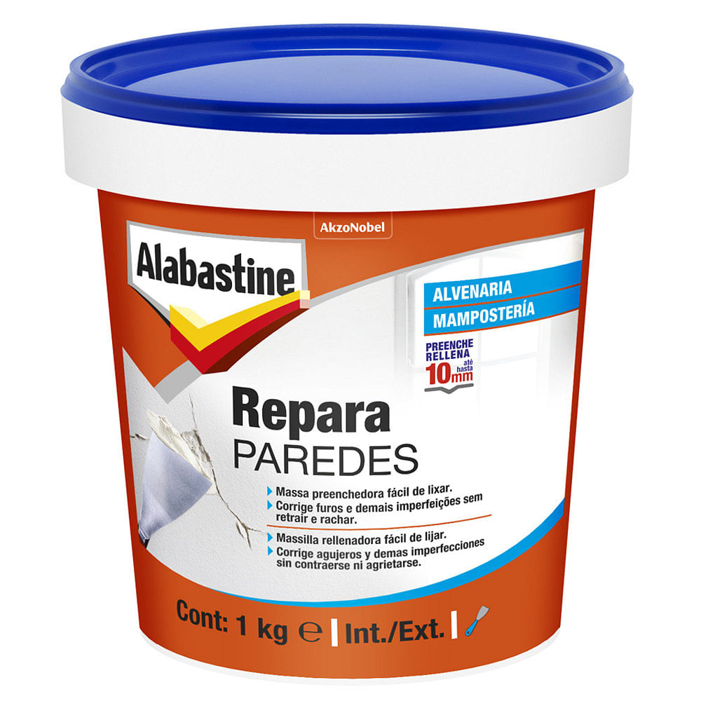 Masilla Reparadora Interior/Exterior Blanco 1 Kg Alabastine Alba