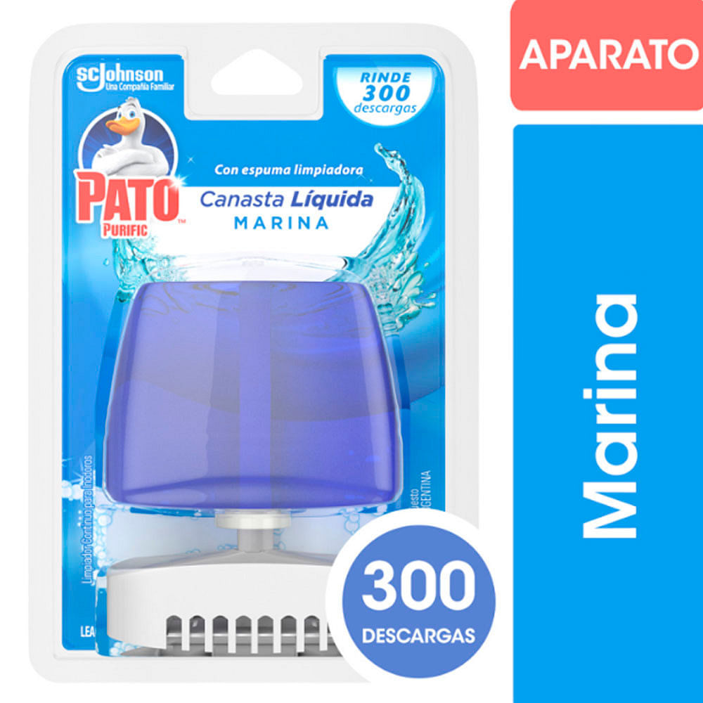 Canasta Líquida Inodoro Marina Violeta 300 Descargas Pato Purific
