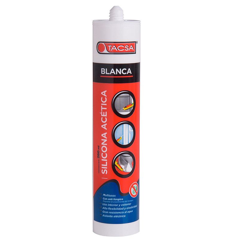 Cartucho de silicona blanca 280 mL Collak · Pereda