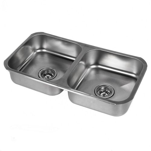 Bacha Doble Acero Inoxidable 72X36X15 Cm Gris U7640 Starken