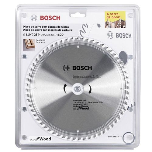 Disco de Sierra Circular para Madera 254 Mm 60 Dientes Bosch