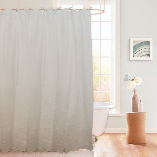 Cortina de Baño Tusor Gris 180x180 Cm VH Fabrics