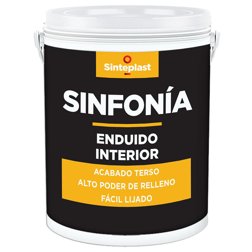 Enduido Interior Blanco Mate 10 Lts Sinfonia
