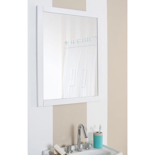 Espejo para Baño 72x56x2 Cm Madera Blanco Mediterráneo Amube