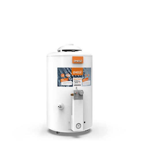 Termotanque a Gas 50 Lts 3800 Kcal/Hs Blanco Mg-50 Emegé