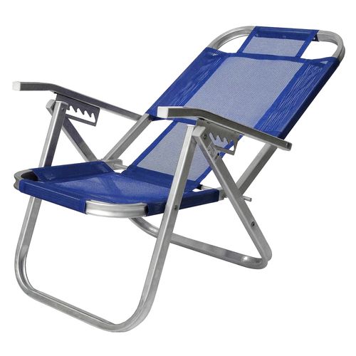 silla playa aluminio ipanema azul 5pos