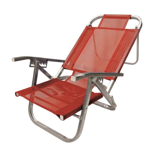 silla playa aluminio copacabana roja 5p