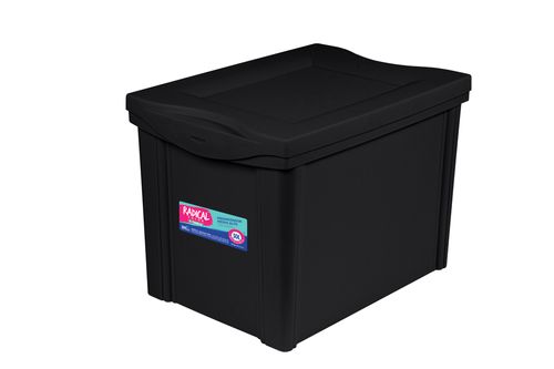 Caja Organizadora 30,7x30,5x42,5 Cm 30 Lts Plástico Negro Ordene