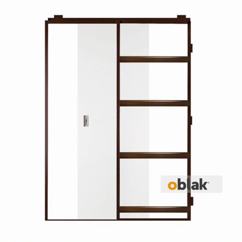 Puerta Corrediza 200x70 Cm Madera Blanco Embutir Yeso Oblak