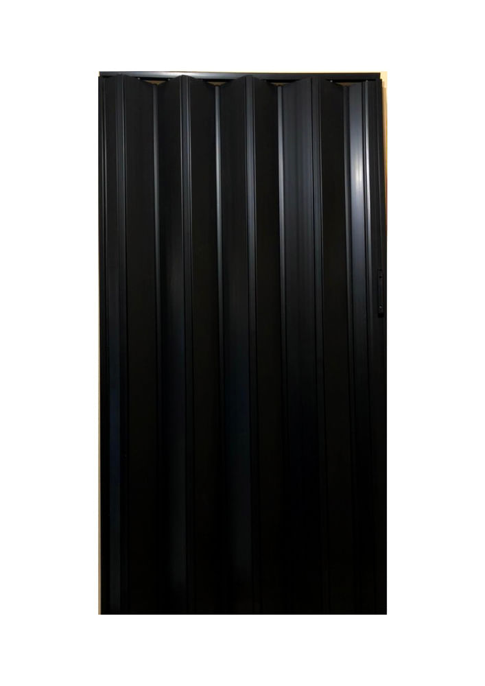 Puerta Plegable De Pvc Color Negra 0,80x2,10 — Prodeco