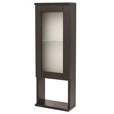 Alacena con Puerta de Vidrio 70x25x12 Cm MDF Wengue Aromo ABC