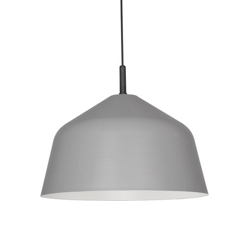 Colgante Nórdico 1 Luz E27 Gris 40 Cm Faroluz