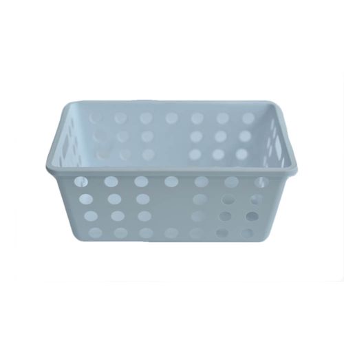 Canasto Organizador 27x20x11 Cm Plástico Blanco Plásticos Poo