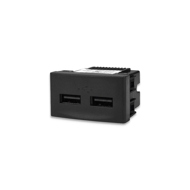 Toma USB Doble Zenit (x 2, Blanco, Mate, Montaje Enrasado