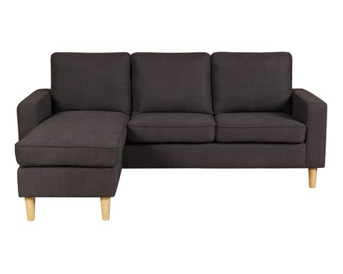 Sofa esquinero 194x139x83 gris oscuro