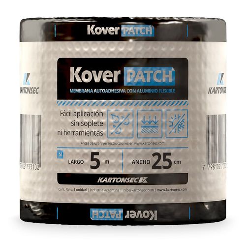 Membrana Autoadhesiva Aluminio 5 Mts 25 Cm KoverPatch