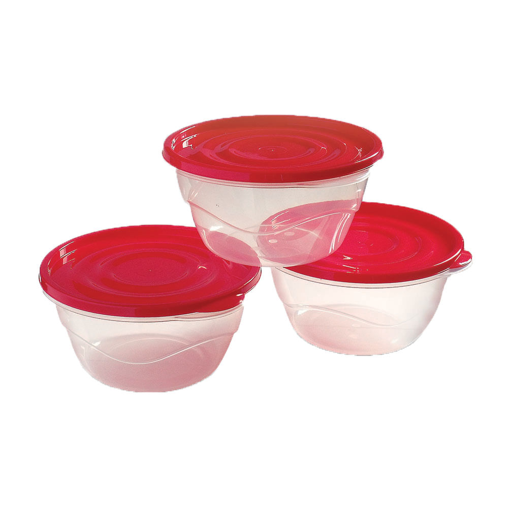 Set X 3 Hermeticos Redondo 1750 Ml Sao Bernardo
