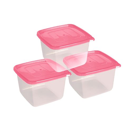 Set X3 Hermeticos Cuadrado 2600 Ml