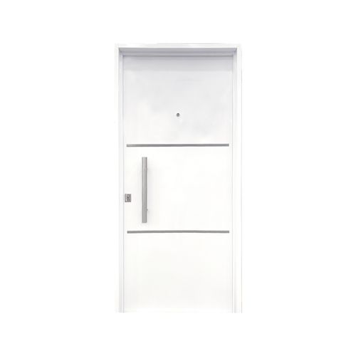 Puerta 80x200 Cm Chapa Blanco Apertura Derecha Apli-Barr+Pintura Final Barmetal