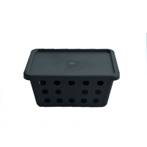 Canasto Organizador 19x14x9 Cm Plástico Negro Plásticos Poo