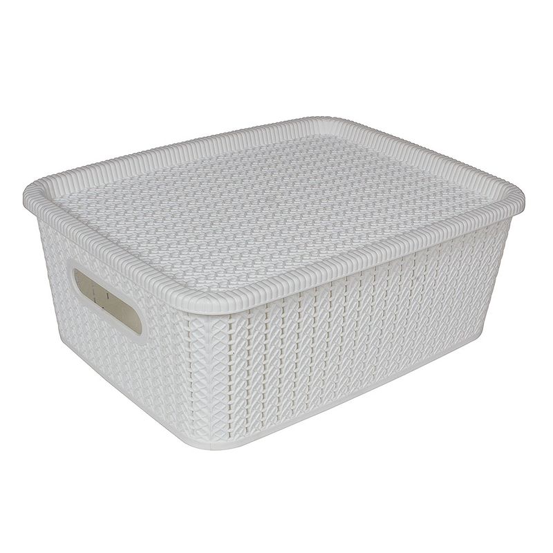 Caja Organizadora Rattan Beige 20Lts - Easy