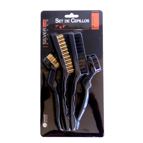Set de Cepillos de Carpintero 7" y 9" 4 Piezas Silver Shadow