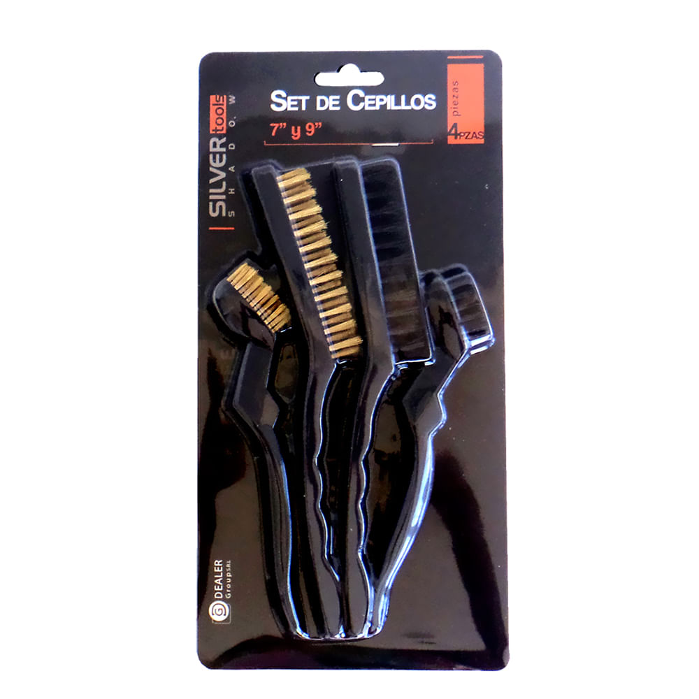 Set de Cepillos de Carpintero 7" y 9" 4 Piezas Silver Shadow