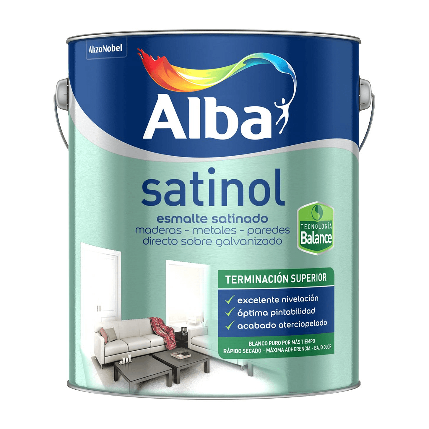 Esmalte Balance Blanco Satinado 4 Lts Alba