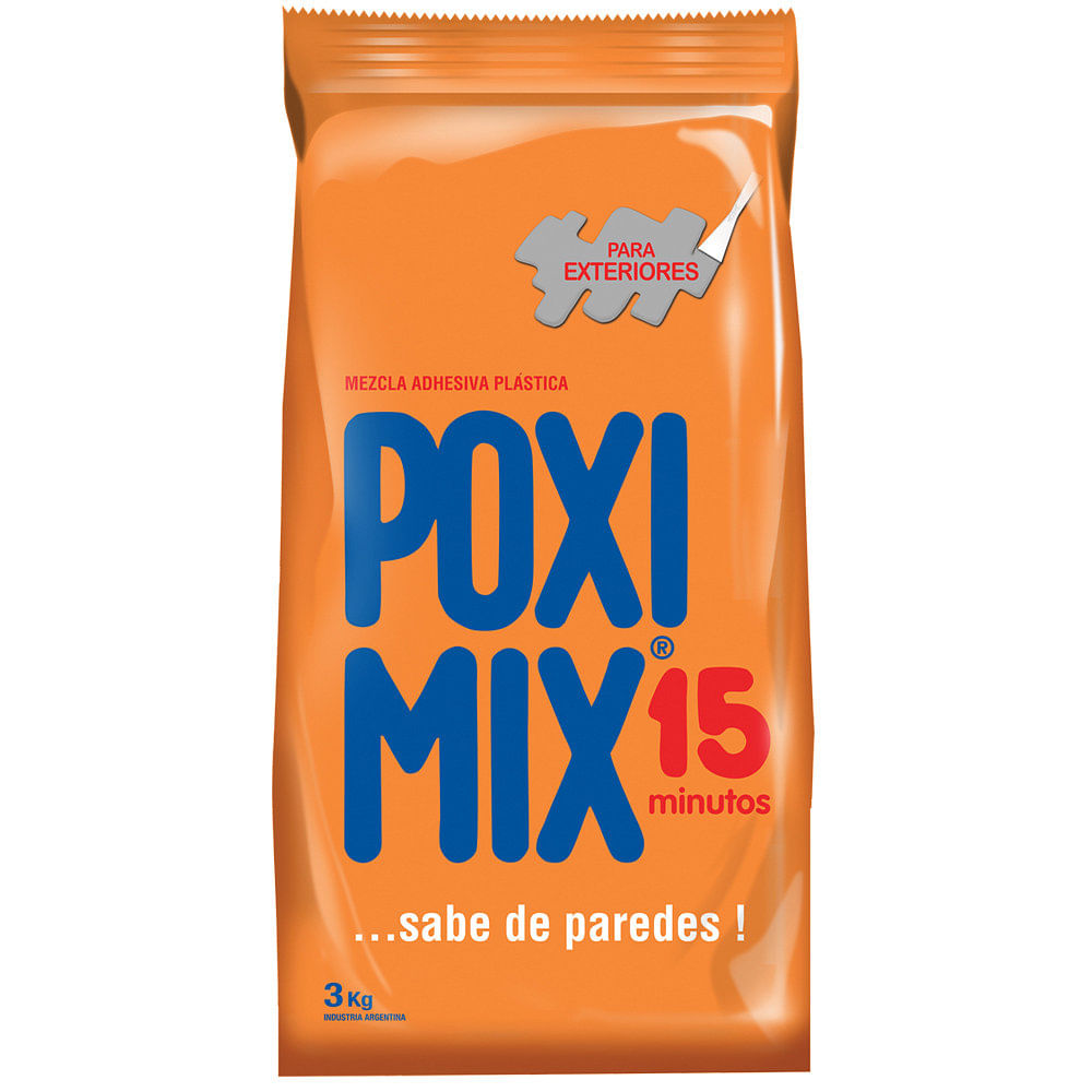 Mezcla Adhesiva Plástica Exterior 3 Kg Poximix