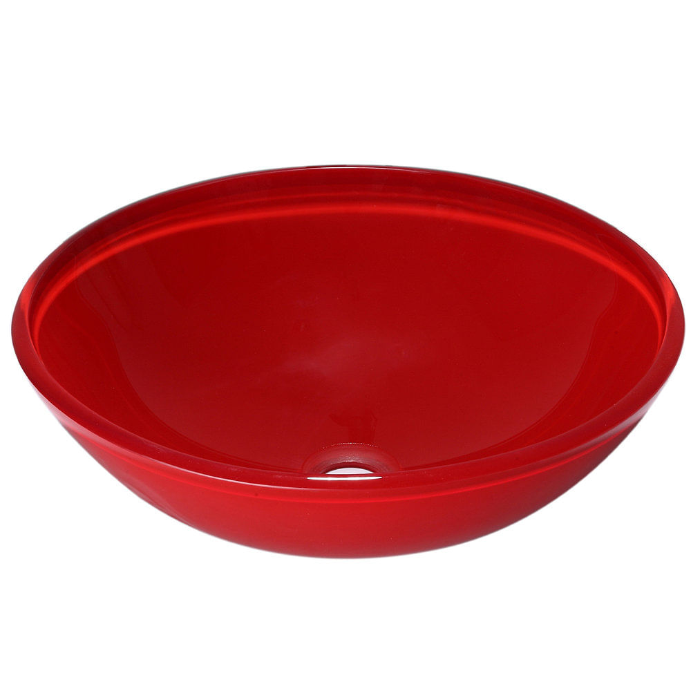 Bacha de Sobreponer Redonda 42x13 Cm Rojo Vessanti