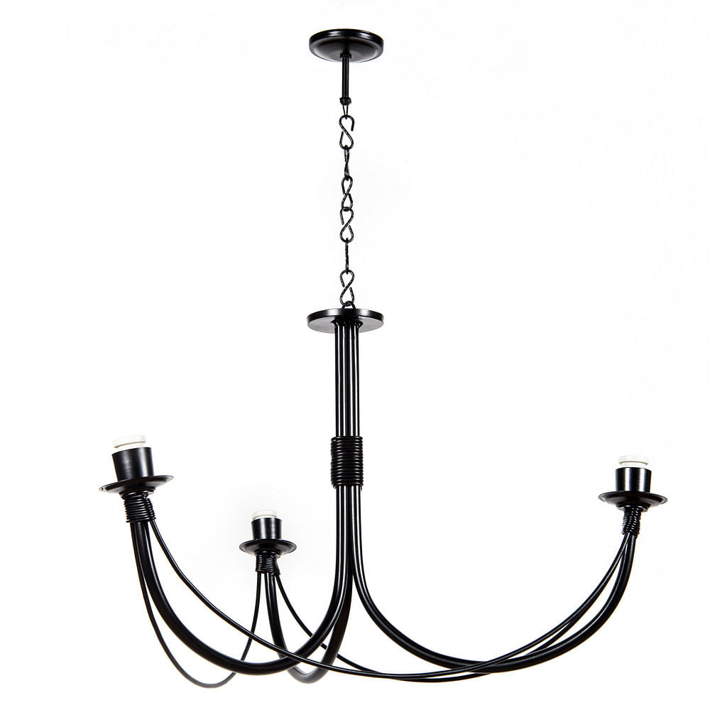 Lámpara Araña 3 Luces E27 Marrón Metal Liguen