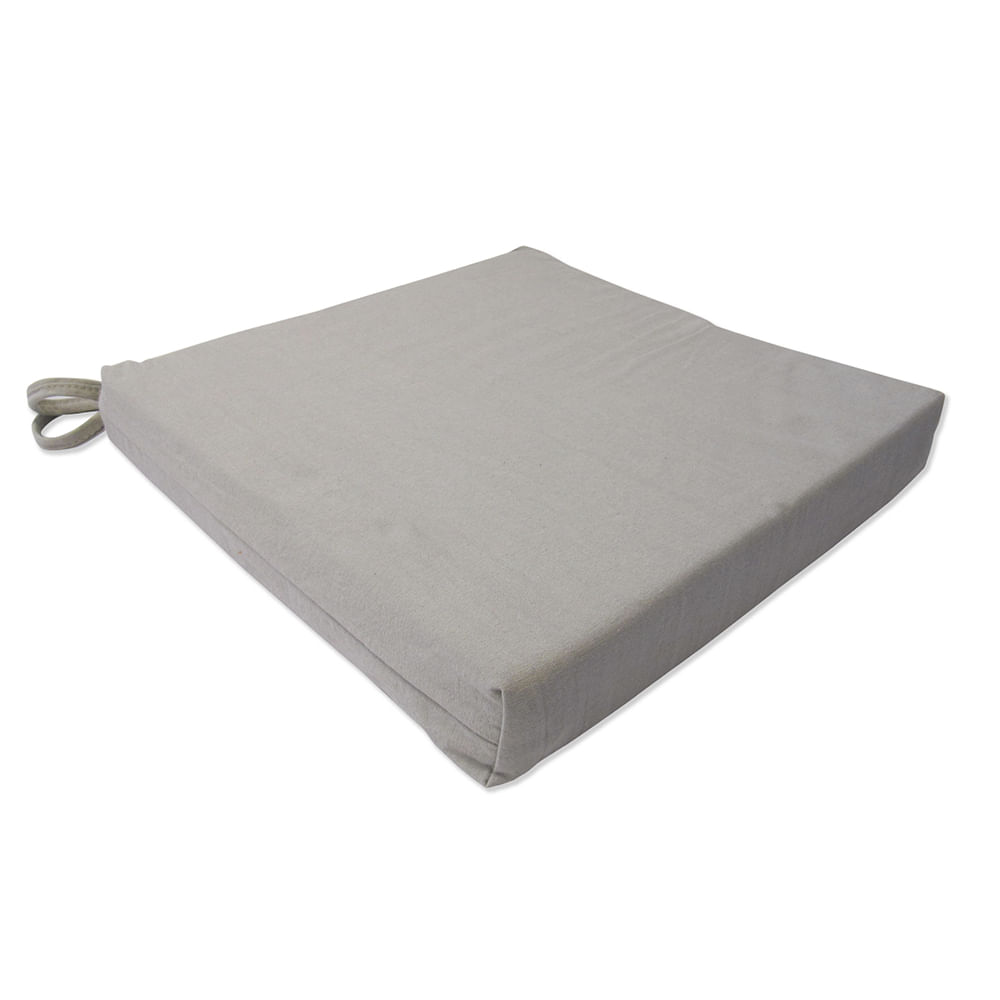 Almohadon Silla 37X37 Tusor Gris Perla