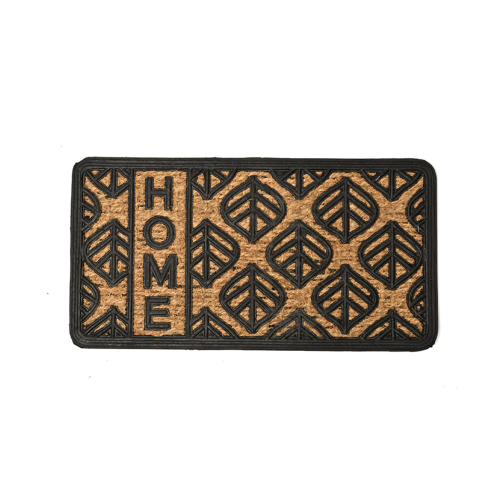 Felpudo Coco/Goma Marrón 30x53 Cm Home Kinor