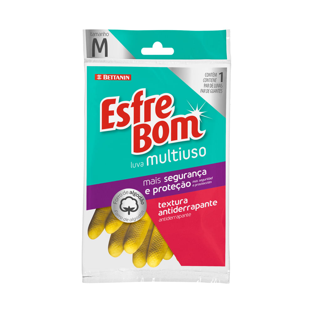 Guantes de Limpieza Multiuso Textura Antiderapante Amarillo Bettanin